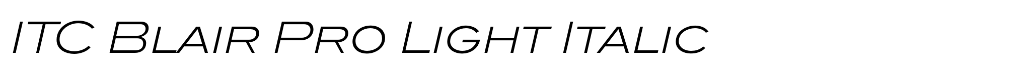 ITC Blair Pro Light Italic image